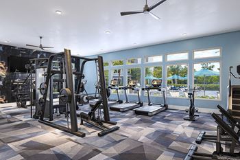 24-Hour first class fitness center with yoga/spin studio